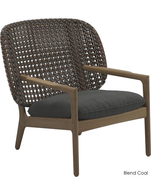 Gloster Kay Low Back Lounge Chair - Brindle Wicker