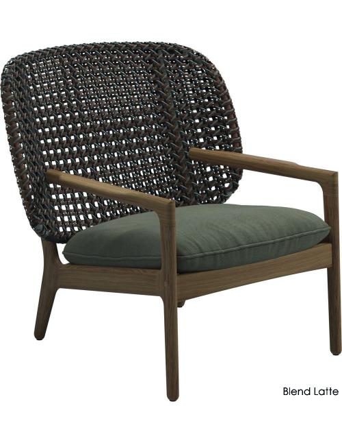 Gloster Kay Low Back Lounge Chair - Brindle Wicker