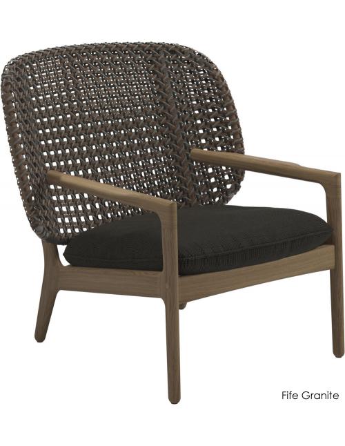 Gloster Kay Low Back Lounge Chair - Brindle Wicker