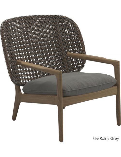 Gloster Kay Low Back Lounge Chair - Brindle Wicker
