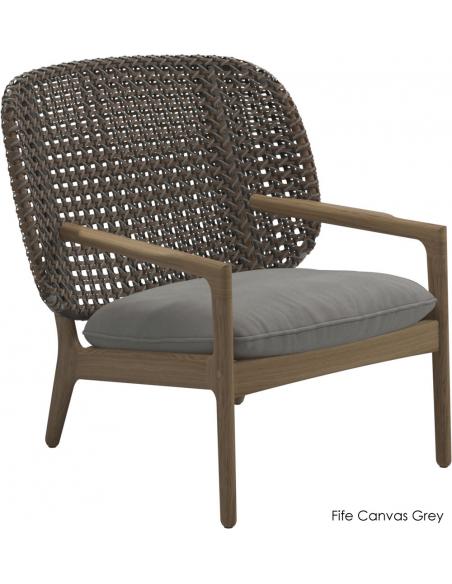 Gloster Kay Low Back Lounge Chair - Brindle Wicker
