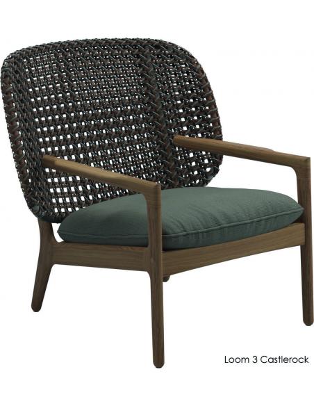 Gloster Kay Low Back Lounge Chair - Brindle Wicker