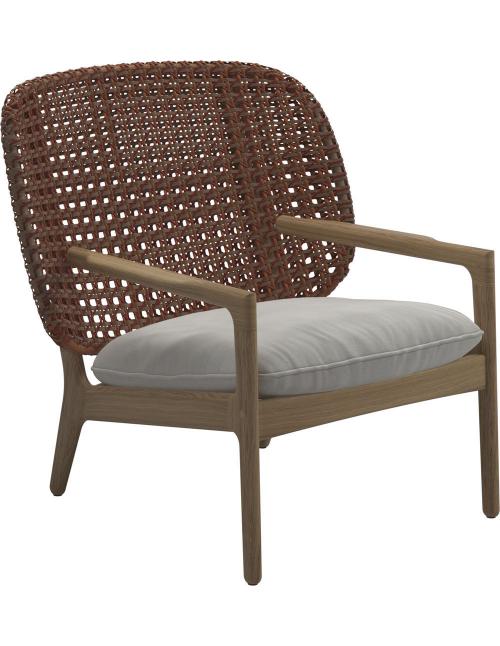 Gloster Kay Low Back Lounge Chair - Copper Wicker