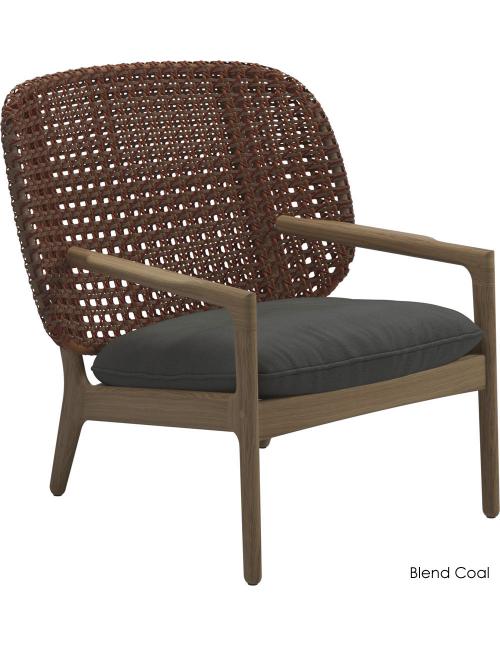 Gloster Kay Low Back Lounge Chair - Copper Wicker