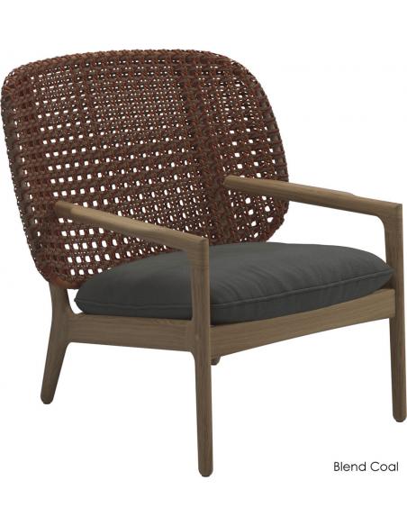 Gloster Kay Low Back Lounge Chair - Copper Wicker