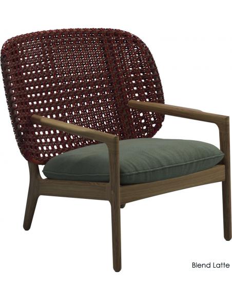 Gloster Kay Low Back Lounge Chair - Copper Wicker