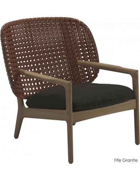 Gloster Kay Low Back Lounge Chair - Copper Wicker