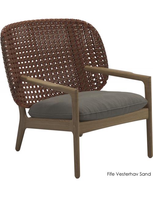 Gloster Kay Low Back Lounge Chair - Copper Wicker