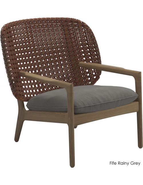 Gloster Kay Low Back Lounge Chair - Copper Wicker