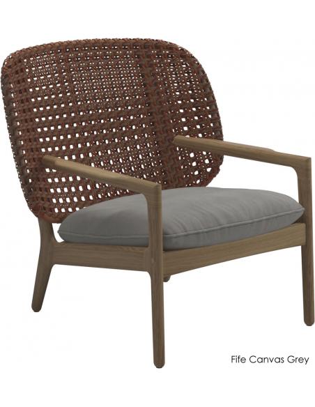 Gloster Kay Low Back Lounge Chair - Copper Wicker