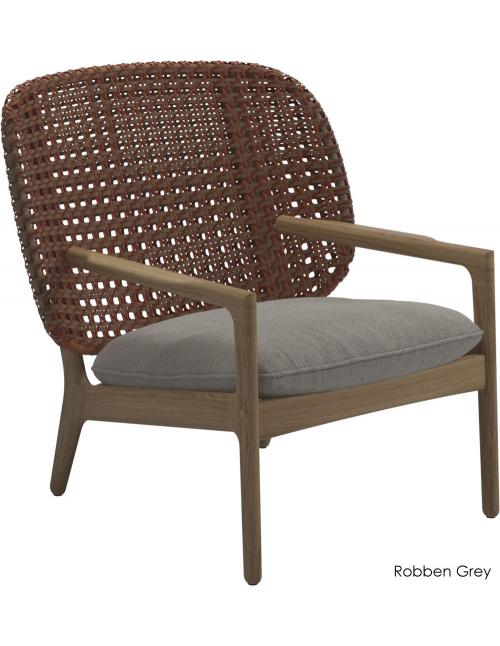 Gloster Kay Low Back Lounge Chair - Copper Wicker