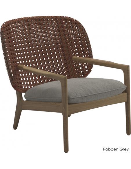 Gloster Kay Low Back Lounge Chair - Copper Wicker