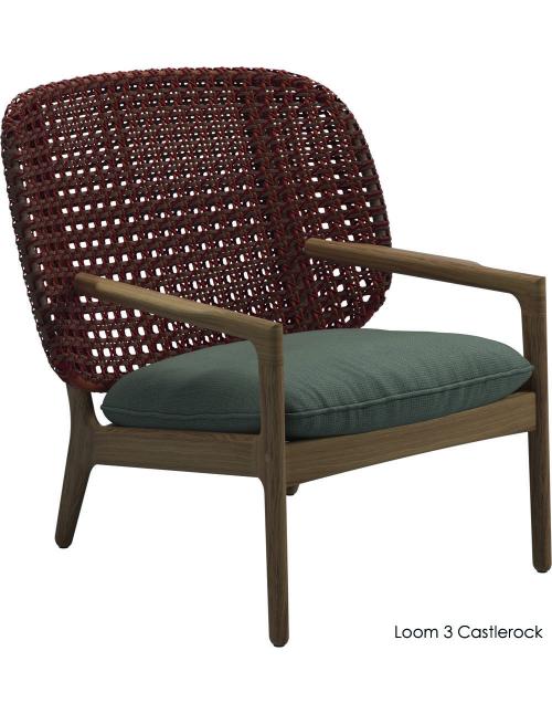 Gloster Kay Low Back Lounge Chair - Copper Wicker