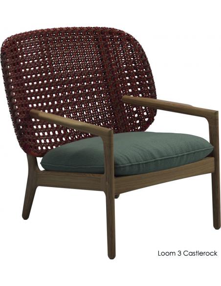 Gloster Kay Low Back Lounge Chair - Copper Wicker