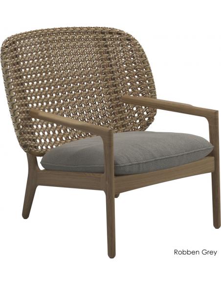 Gloster Kay Low Back Lounge Chair - Harvest Wicker