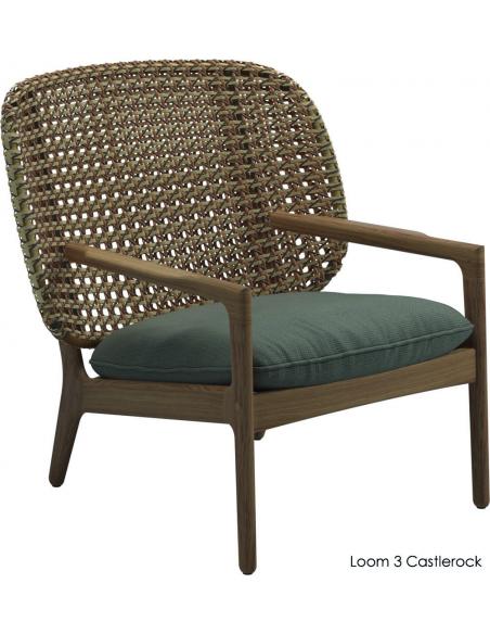 Gloster Kay Low Back Lounge Chair - Harvest Wicker