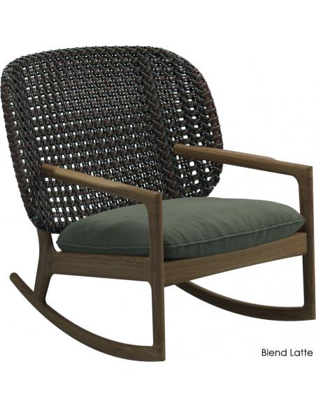 Gloster Kay Low Back Rocking Chair - Brindle Wicker