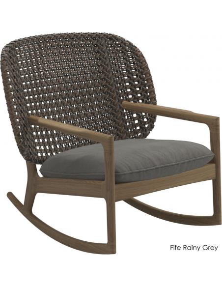Gloster Kay Low Back Rocking Chair - Brindle Wicker
