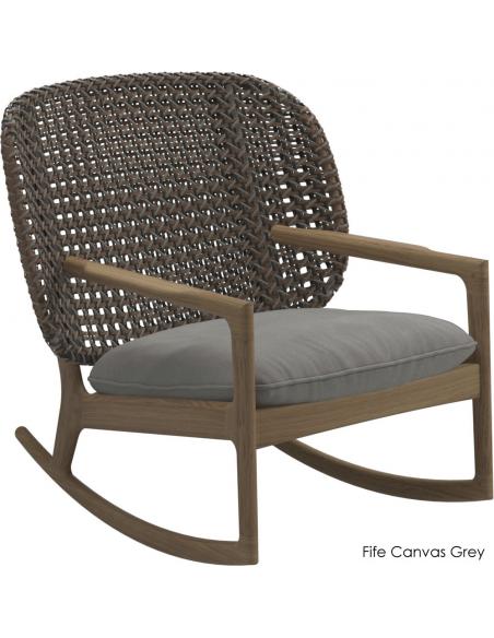 Gloster Kay Low Back Rocking Chair - Brindle Wicker