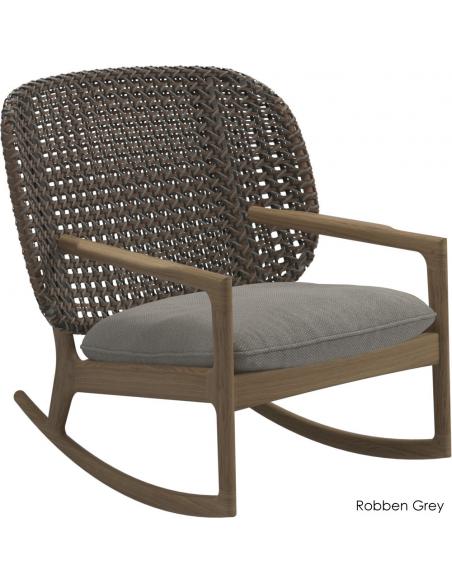 Gloster Kay Low Back Rocking Chair - Brindle Wicker
