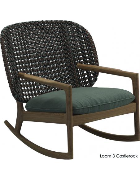 Gloster Kay Low Back Rocking Chair - Brindle Wicker