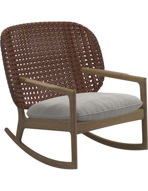 Gloster Kay Low Back Rocking Chair - Copper Wicker