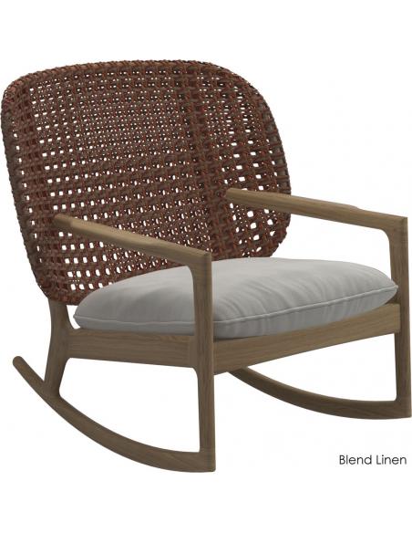 Gloster Kay Low Back Rocking Chair - Copper Wicker