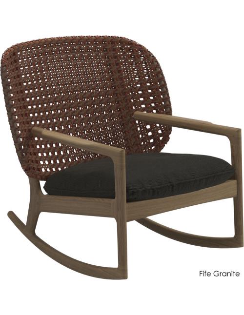 Gloster Kay Low Back Rocking Chair - Copper Wicker