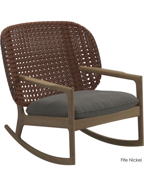 Gloster Kay Low Back Rocking Chair - Copper Wicker