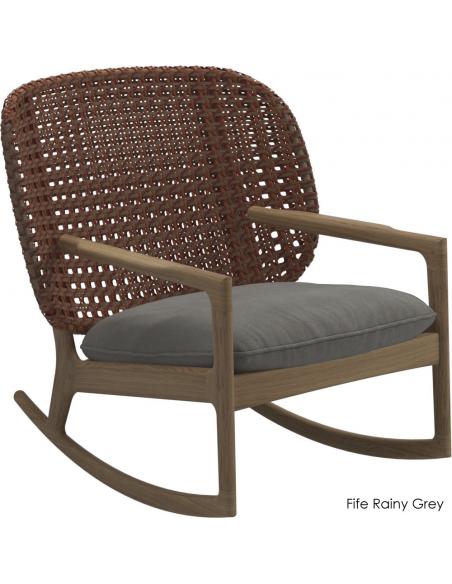 Gloster Kay Low Back Rocking Chair - Copper Wicker