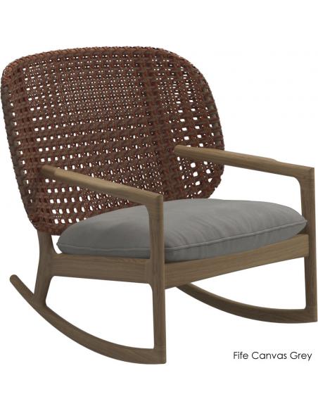 Gloster Kay Low Back Rocking Chair - Copper Wicker
