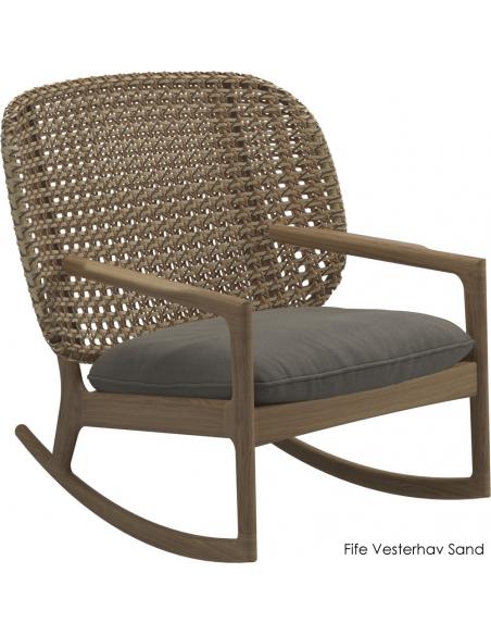 Gloster Kay Low Back Rocking Chair - Harvest Wicker