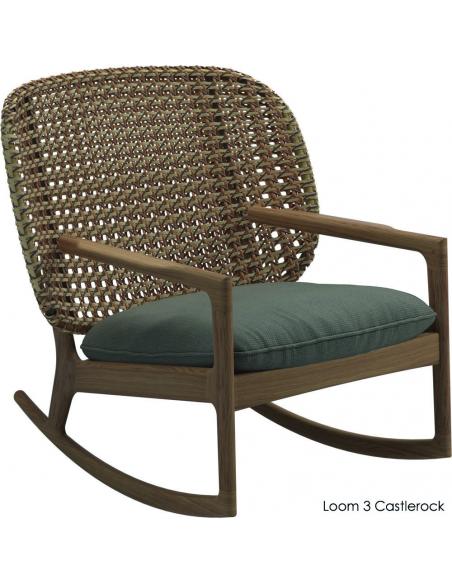 Gloster Kay Low Back Rocking Chair - Harvest Wicker