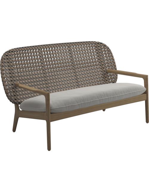 Gloster Kay Low Back Sofa - Brindle Wicker