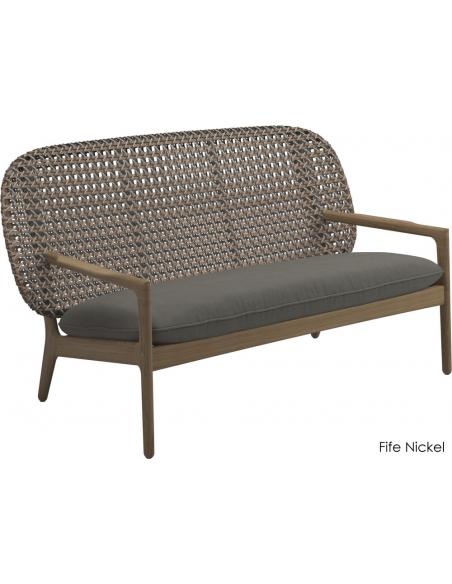 Gloster Kay Low Back Sofa - Brindle Wicker