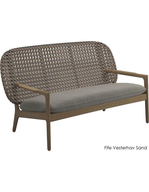Gloster Kay Low Back Sofa - Brindle Wicker