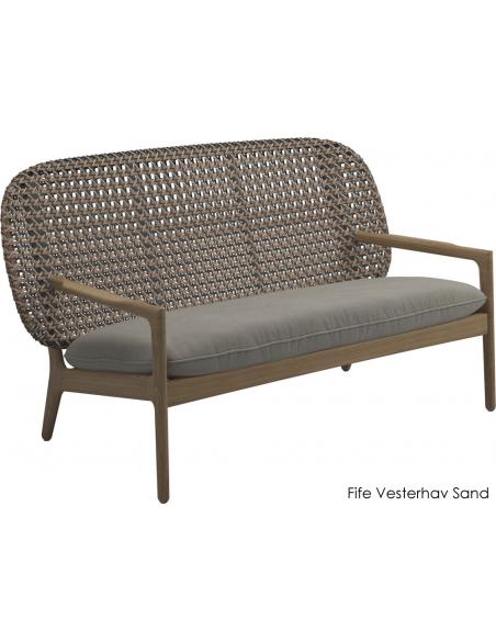 Gloster Kay Low Back Sofa - Brindle Wicker