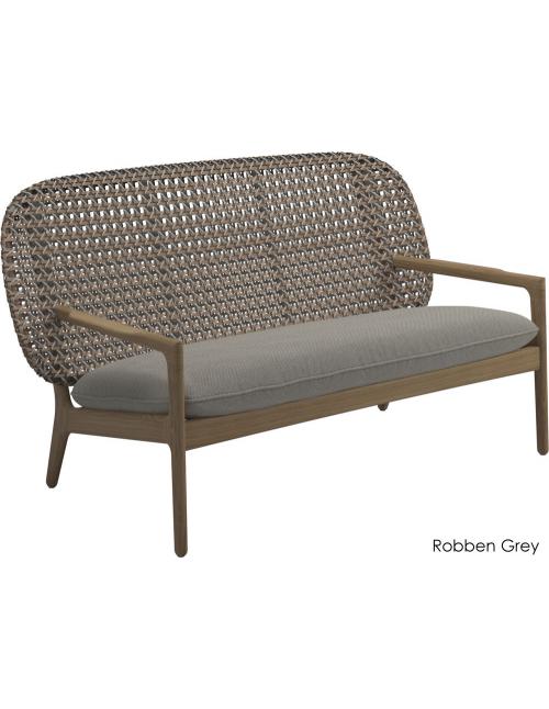 Gloster Kay Low Back Sofa - Brindle Wicker