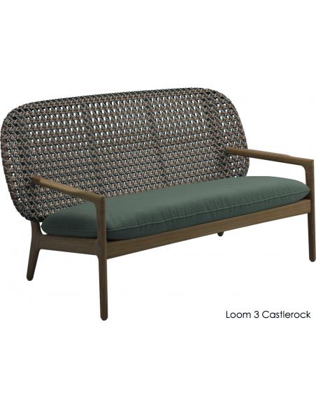 Gloster Kay Low Back Sofa - Brindle Wicker