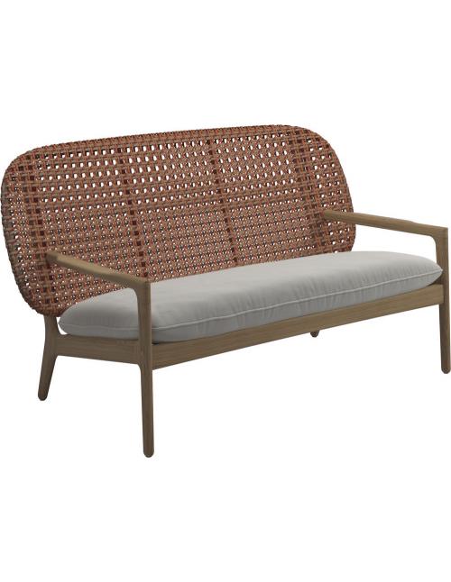 Gloster Kay Low Back Sofa - Copper Wicker