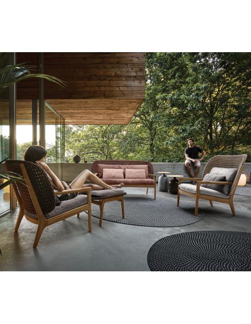 Gloster Kay Low Back Sofa - Copper Wicker