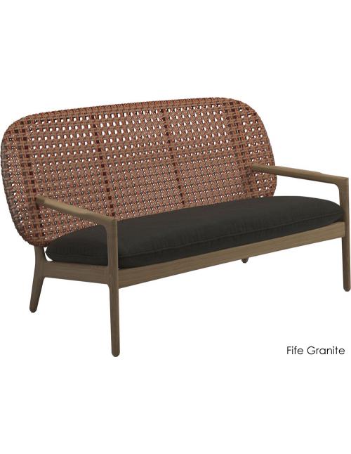 Gloster Kay Low Back Sofa - Copper Wicker