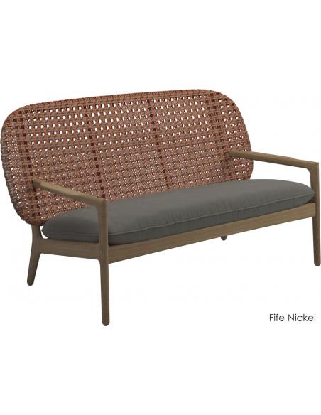 Gloster Kay Low Back Sofa - Copper Wicker