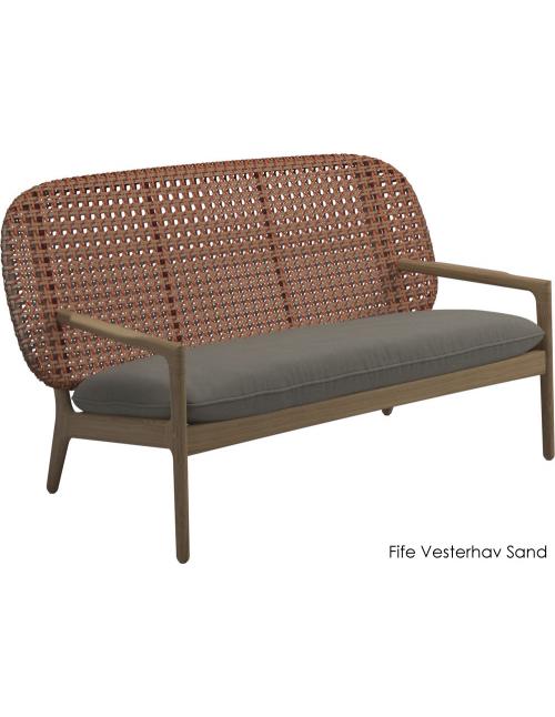 Gloster Kay Low Back Sofa - Copper Wicker