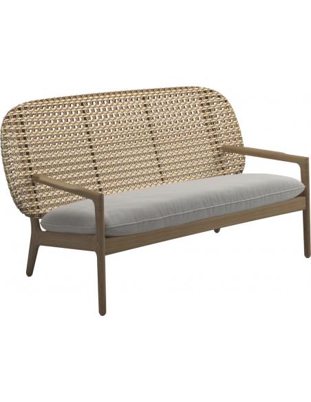 Gloster Kay Low Back Sofa - Harvest Wicker