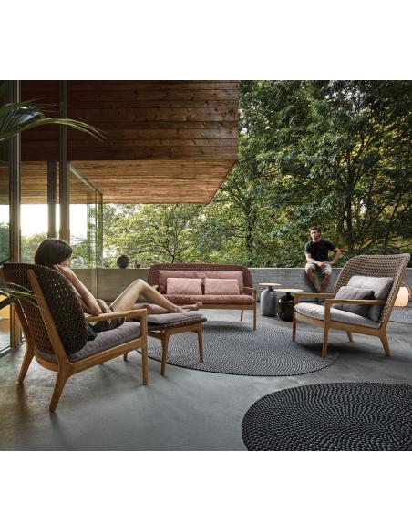 Gloster Kay Low Back Sofa - Harvest Wicker
