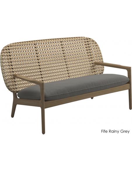Gloster Kay Low Back Sofa - Harvest Wicker