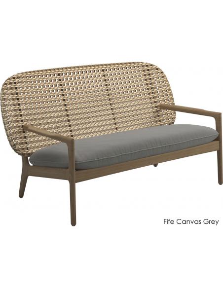 Gloster Kay Low Back Sofa - Harvest Wicker
