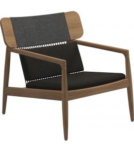 Gloster Archi Lounge Chair – Natural Teak with Raven Rope