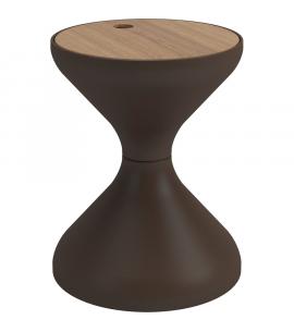 Gloster Bells Side Table in Java with Teak Top